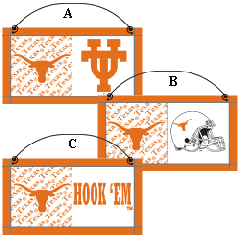 Texas School Pride Sign 4 X 7 " ( 3 Asst )