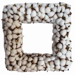 Polyester Cotton Square Christmas Wreath 14.5X14.5