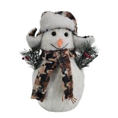 Snowman Camo Scarf/Hat 13.75X7X12