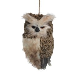 Thick Hanging Owl 8.75X4.75X2.25" Thick