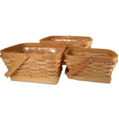 3 Assorted Woodchip Baskets (We pick the assortment)