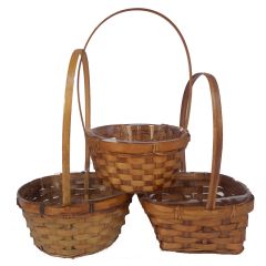 3 Assorted 6 " Baskets W / Liners ( Case of 72 )