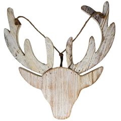 11.75" X 0.75" X 13.75" Deer Head Ornament