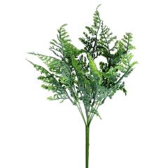 X7 Plastic Fern Frosted 16" - Frosted