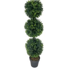 37" Triple Ball Plastic Topiary Boxwood Ball