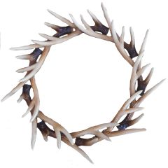 16 " Buckhorn Wreath - Coffee