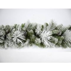 9' x 12" Frosted Holiday Pine Garland w/ Pinecones 210 Tips