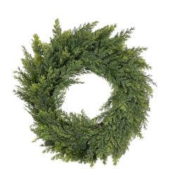 24" Dia Soft Cedar Wreath On Vine - Green